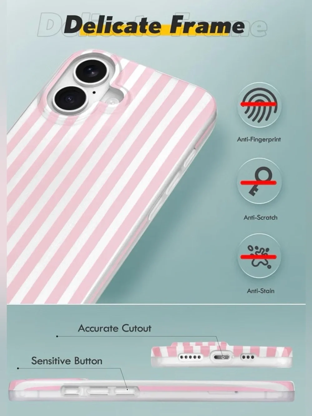 Cute Fashion Simple Soft TPU Slim Protection Phone Case for iPhone 17
